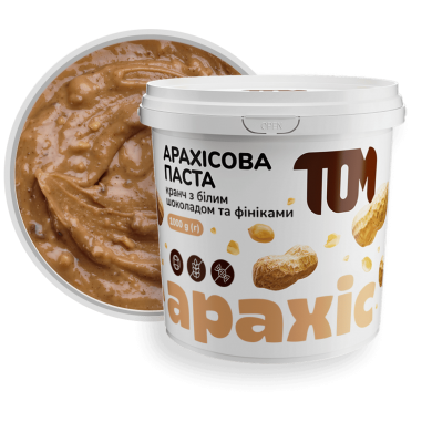 Crunchy Peanut Butter with Dates & White Chocolate