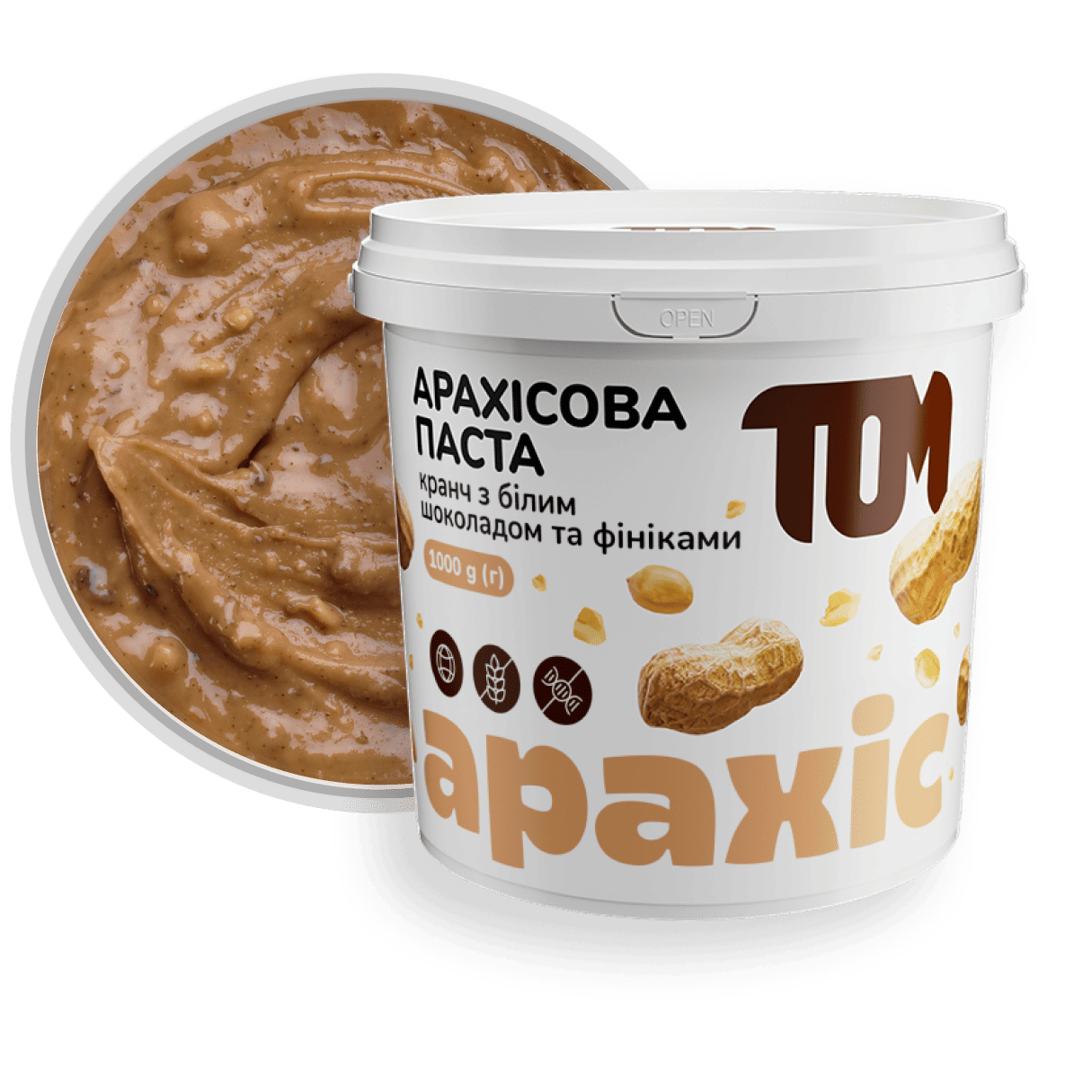 Crunchy Peanut Butter with Dates & White Chocolate