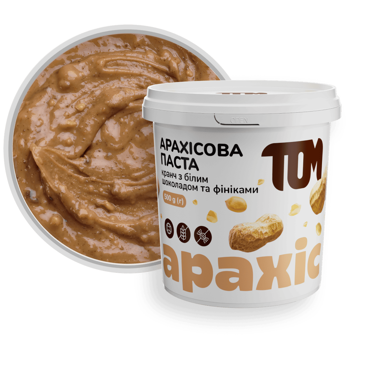Crunchy Peanut Butter with Dates & White Chocolate